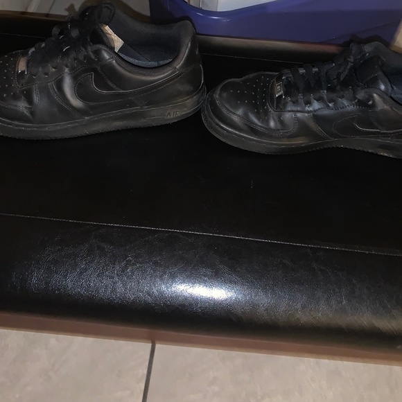 Black Nike Air Force 1s All Black - Picture 1 of 6